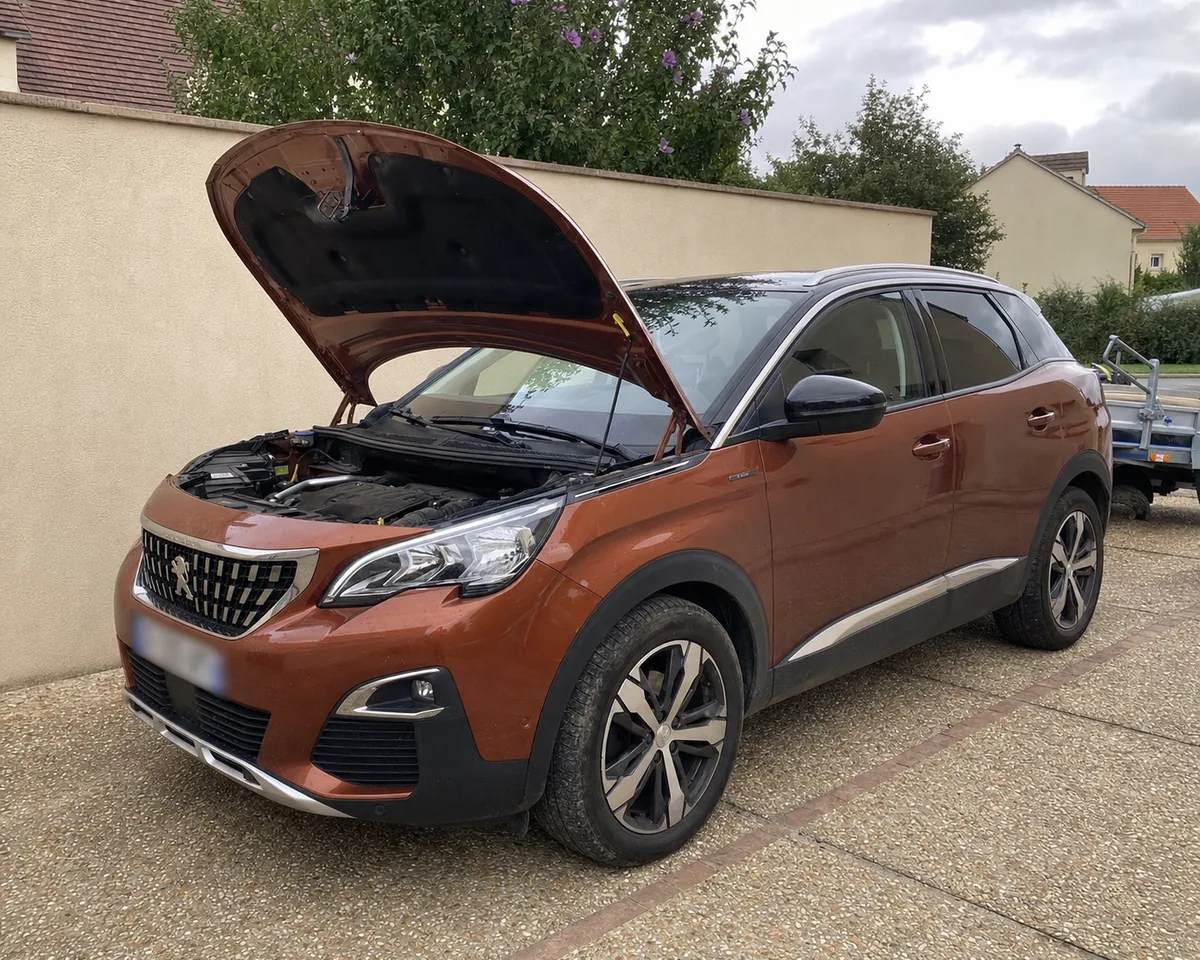 Peugeot 3008 immobilis&eacute; par une panne moteur